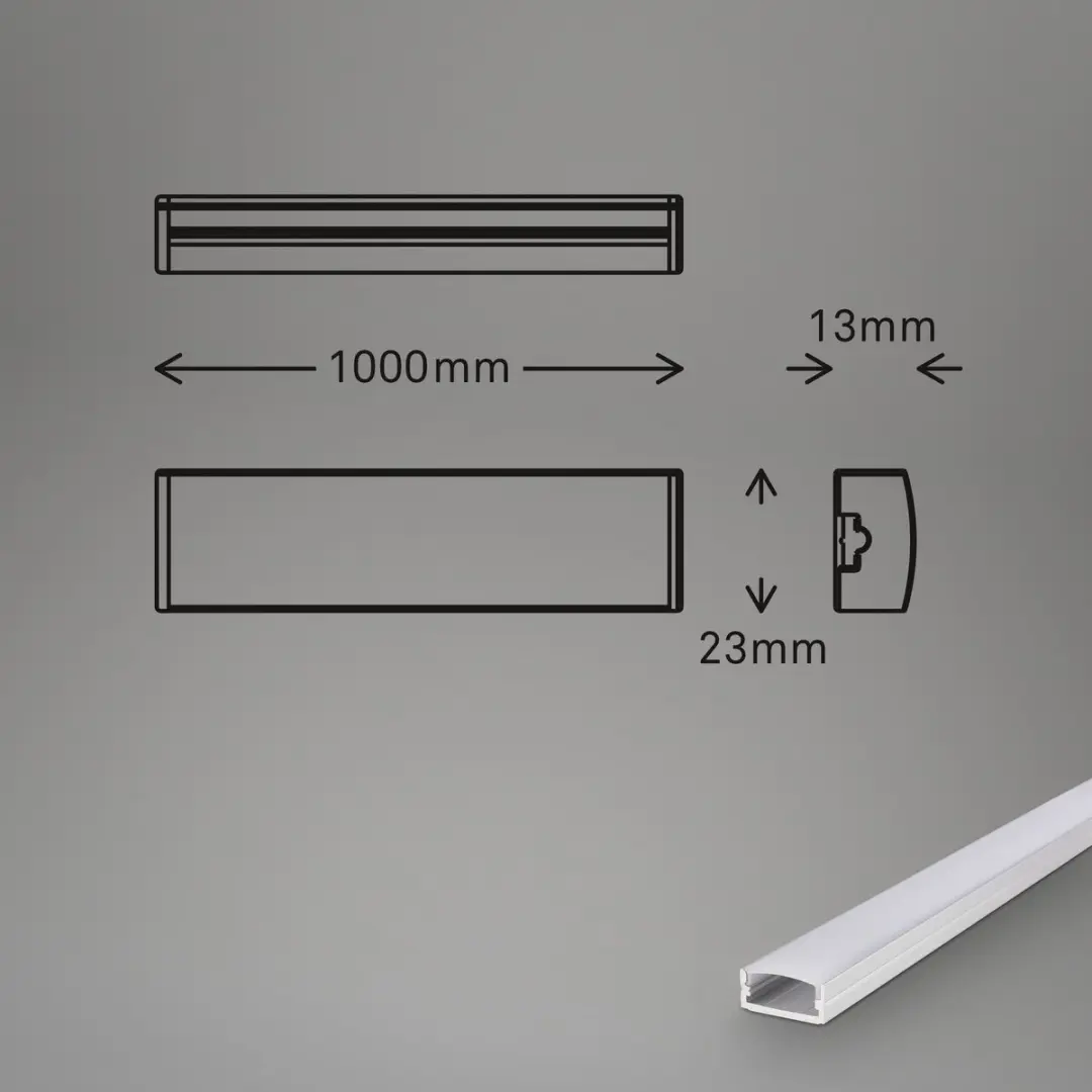 Briloner Pimp Your Stripe Aluminium Profiel 1m - Zelfklevend