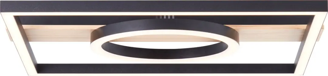 Brilliant Maureen LED Plafondlamp 24W - Zwart/Hout