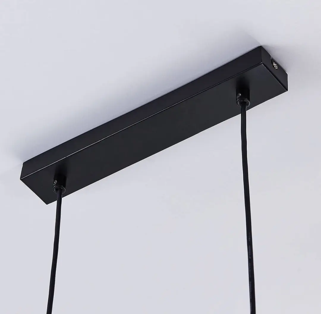 Lindby Hanglamp 3-lichts E27 - Staal - 20cm - Zwart mat