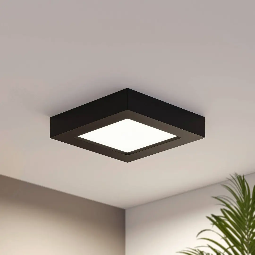PRIOS LED Plafondlamp CCT 12W - Zwart/Wit