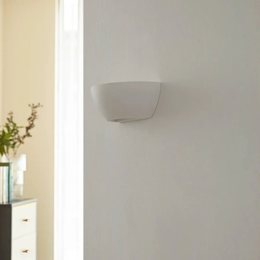 Lindby Wandlamp Gips E14 5W - Wit