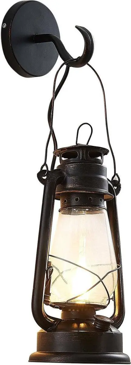 Lindby Wandlamp Metaal Glas 53cm - E14 - Roestkleurig