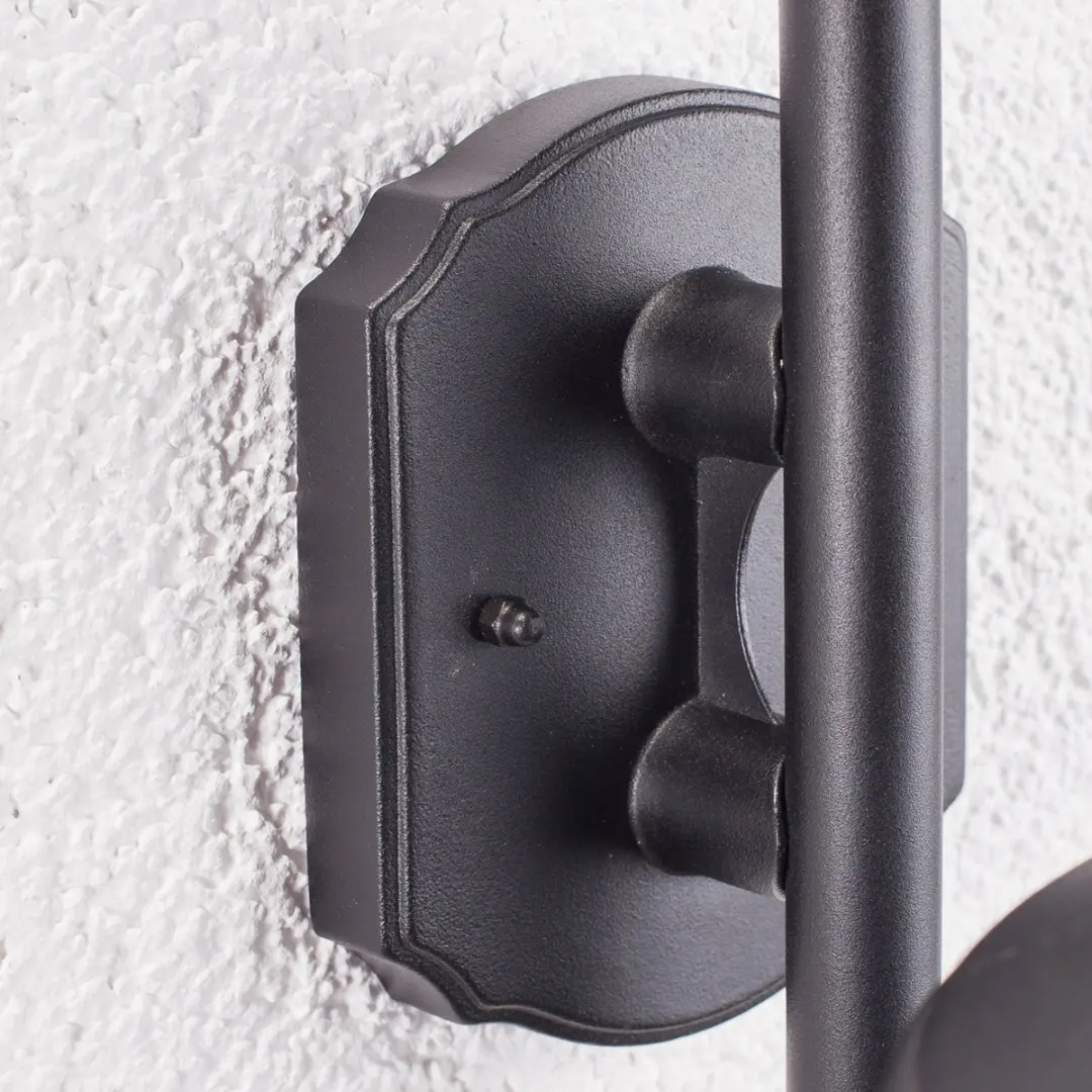Lindby Wandlamp Buiten 1 Licht E27 - Zwart/Heldere Glas
