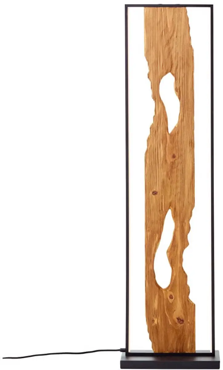 Brilliant Chaumont LED Vloerlamp 20W - Zwart/Hout