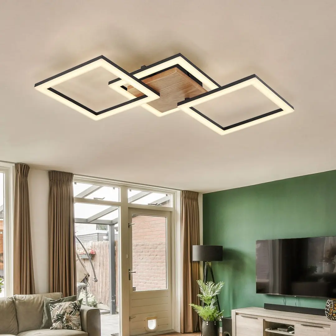 Globo Plafondlamp Hout Draaibaar 30W - 2200 Lm Warm Wit