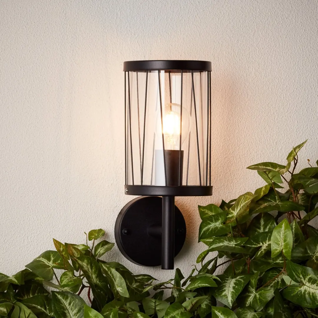 Brilliant REED Buiten Wandlamp E27 IP44 - Zwart