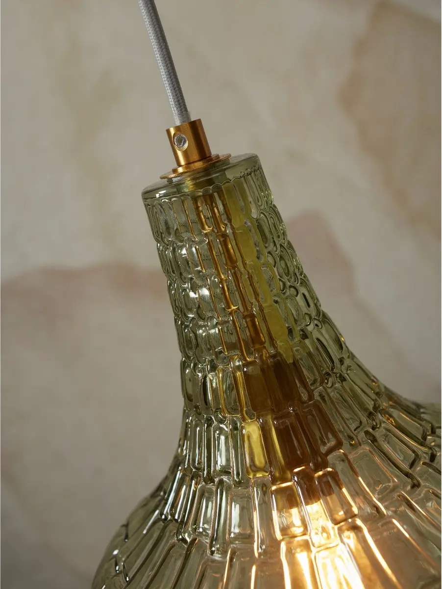it's about RoMi Venice Hanglamp - Groen - 24x24x28cm