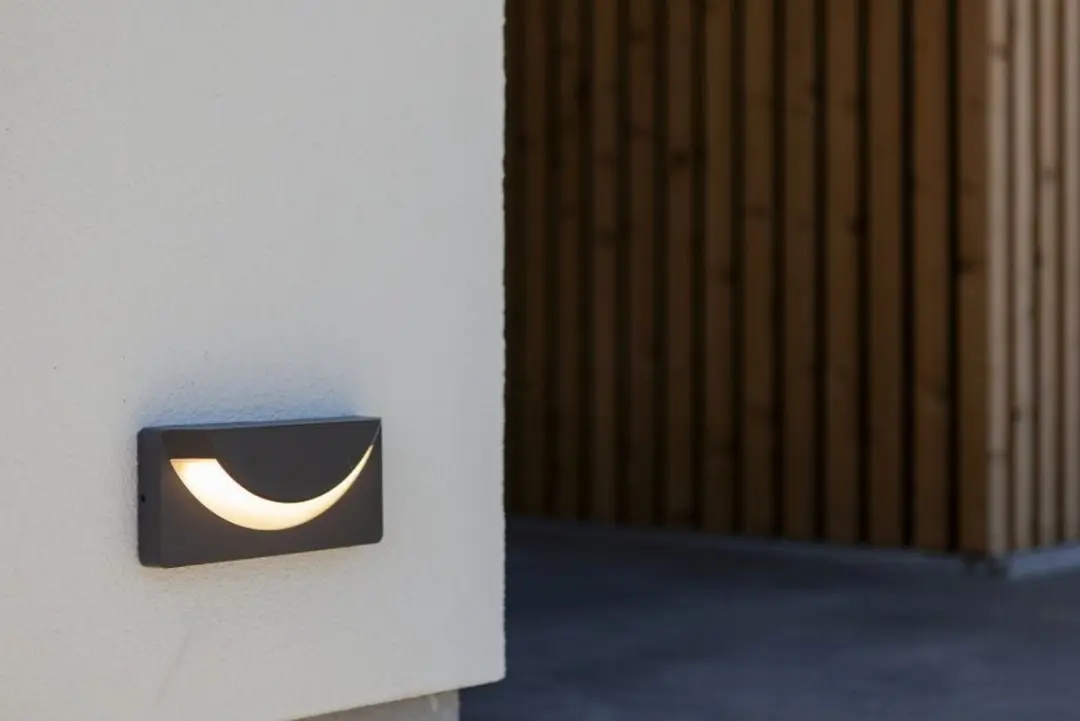 Lutec Lups Pathway LED Wandlamp 14W - Donkergrijs