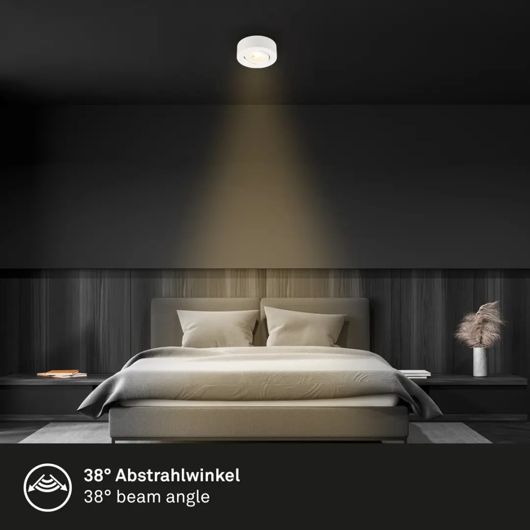 Briloner Desi Opbouwspot 2-in-1 - Ø9cm - Warm wit 3000K