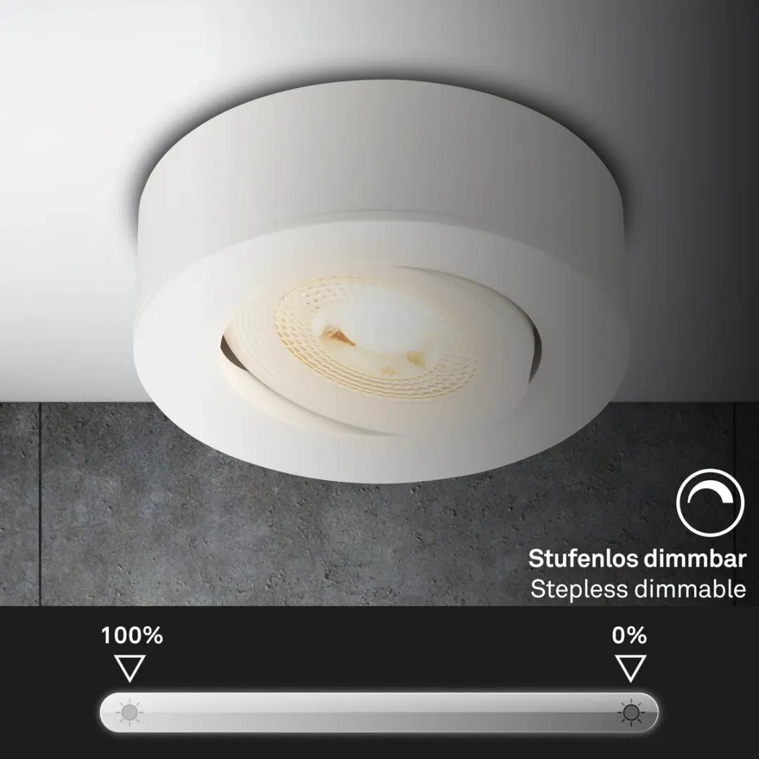 Briloner Desi Opbouwspot 2-in-1 - Ø9cm - Warm wit 3000K