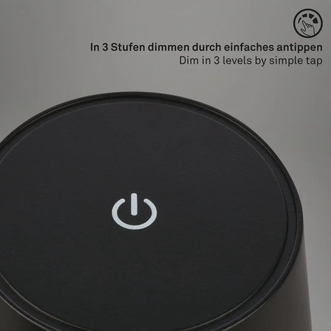 Briloner Oplaadbare Tafellamp USB-C 2,6W - Zwart