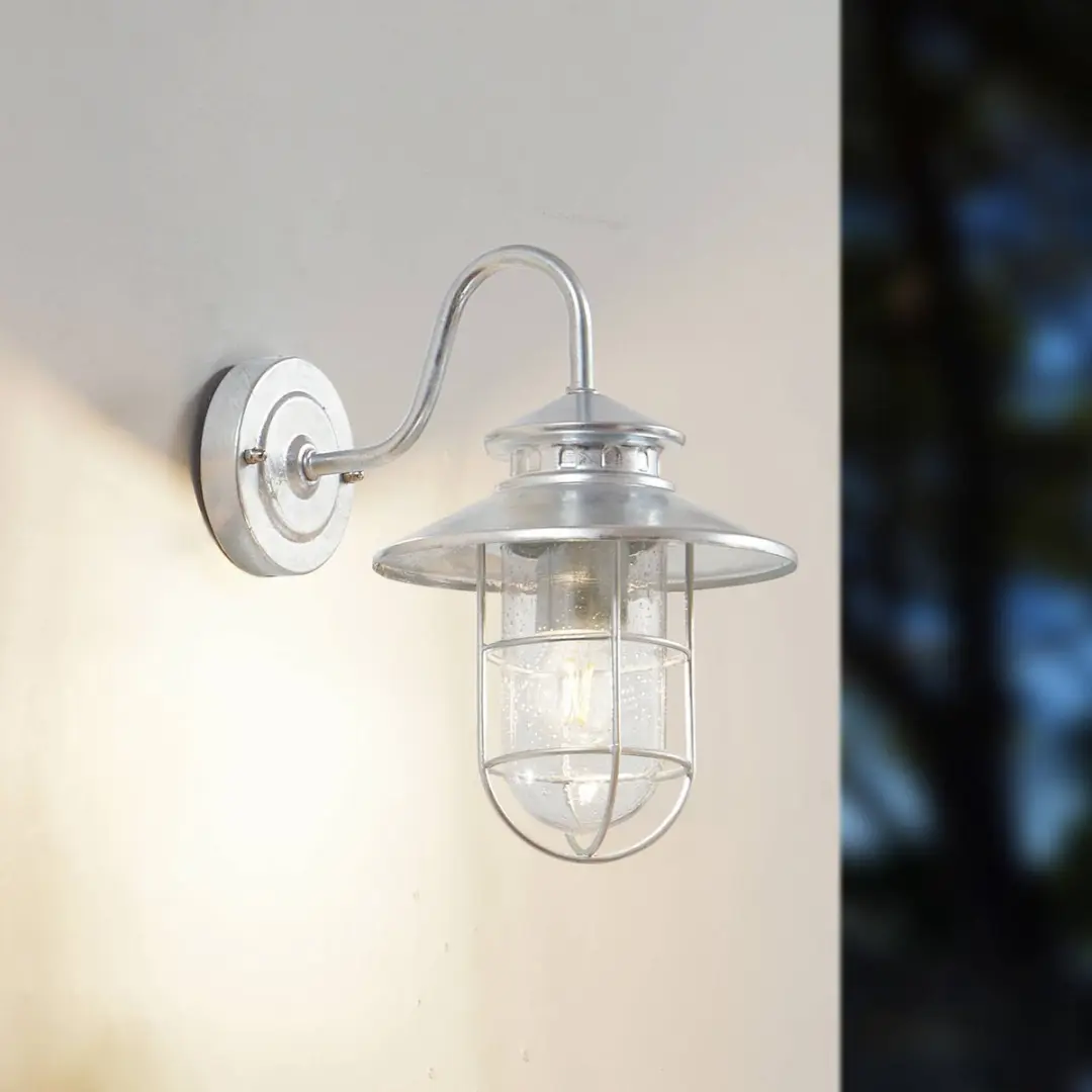 Lindby Wandlamp Buiten Staal Glas 31.7cm E27