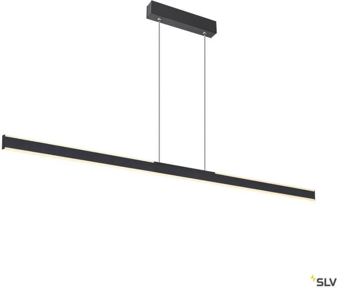 SLV One Linear Hanglamp 2x15W - 140cm - Zwart
