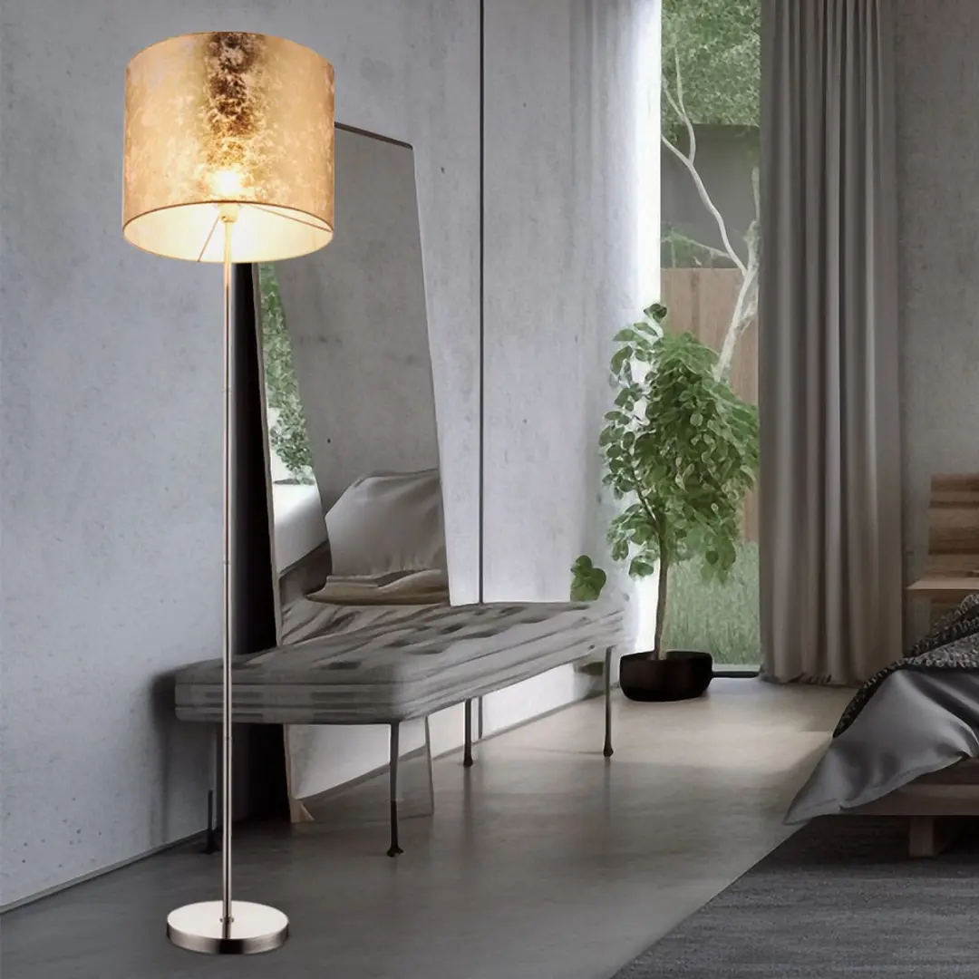 Globo Amy Vloerlamp Goud Ø40cm - E27 - afbeelding 6 van 6