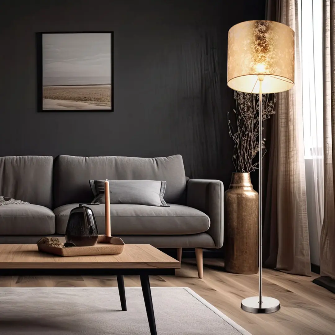 Globo Amy Vloerlamp Goud Ø40cm - E27