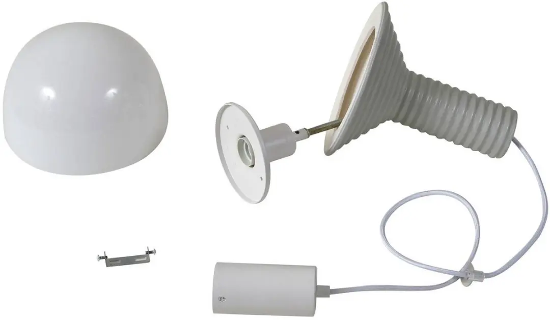 Lucande Hanglamp Keramiek Glas Metaal 36cm - Grijs Opaal