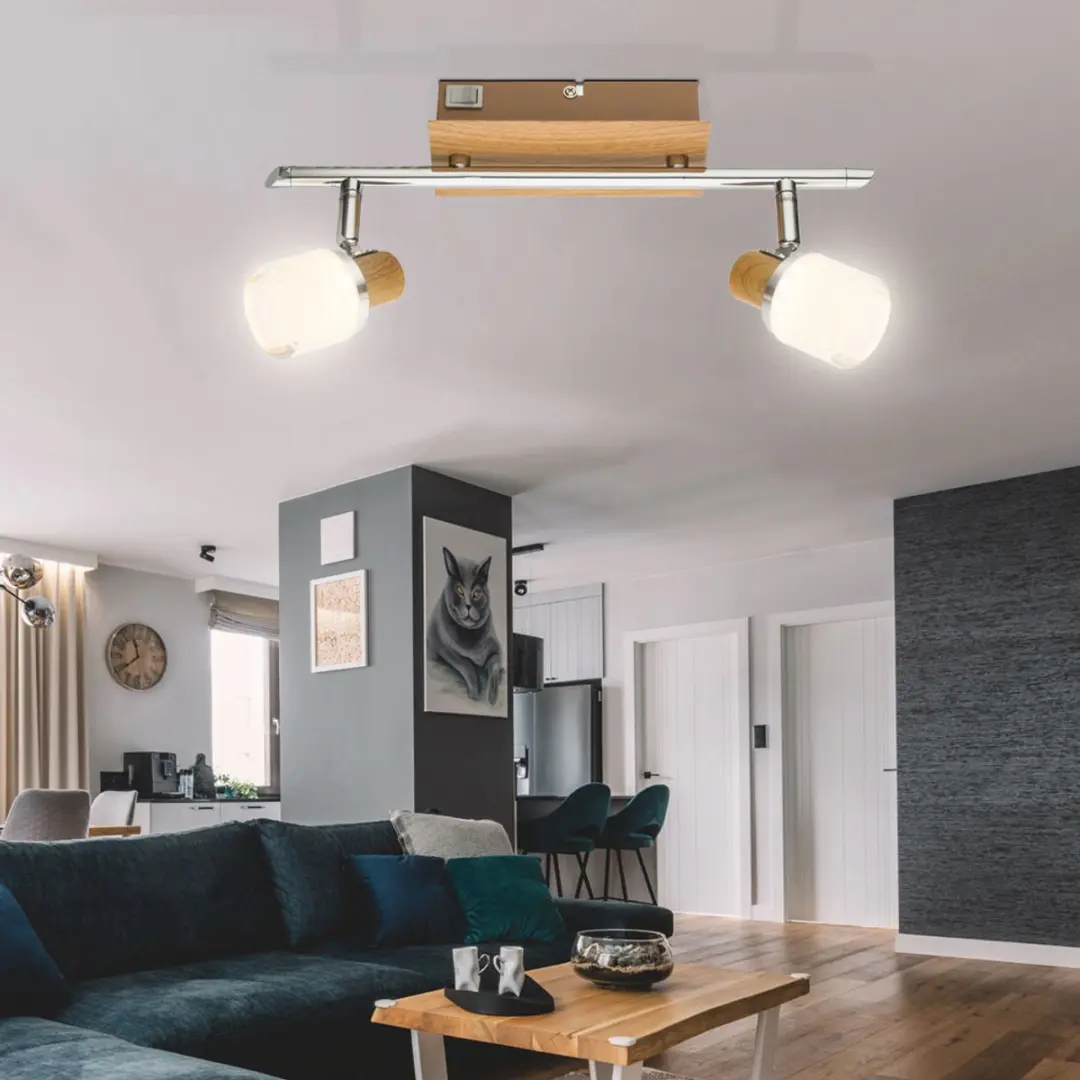 Globo Plafondspot 2 Vlammen LED 10W 380Lm - Zilver - afbeelding 6 van 6