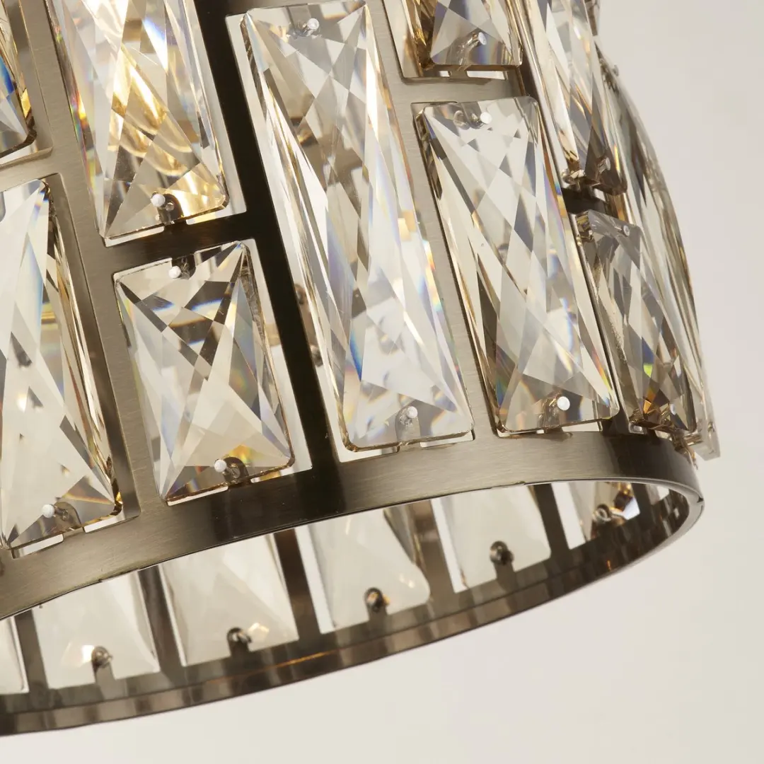 Searchlight Bijou Pendel Hanglamp - Kristal Messing - Ø22cm
