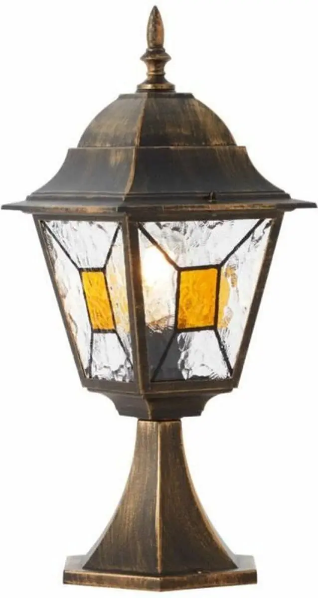 Brilliant Janel Buitenlamp E27 60W - Goud - Zwart