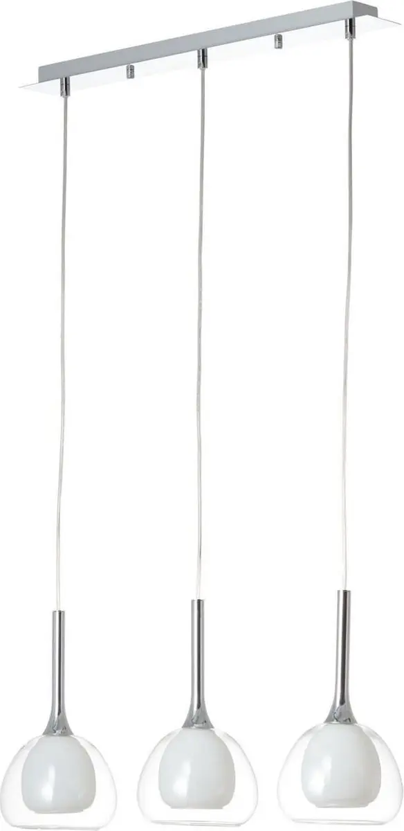 Brilliant Hadan Hanglamp 3-lichts - Zilver - 3x40W