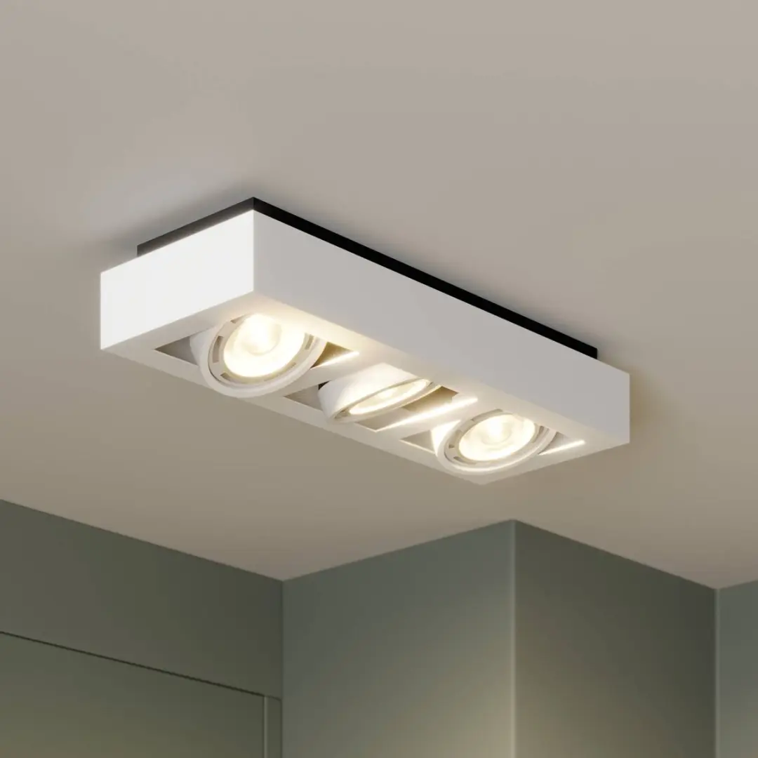 ARCCHIO Plafondlamp 3x GU10 Aluminium - Wit