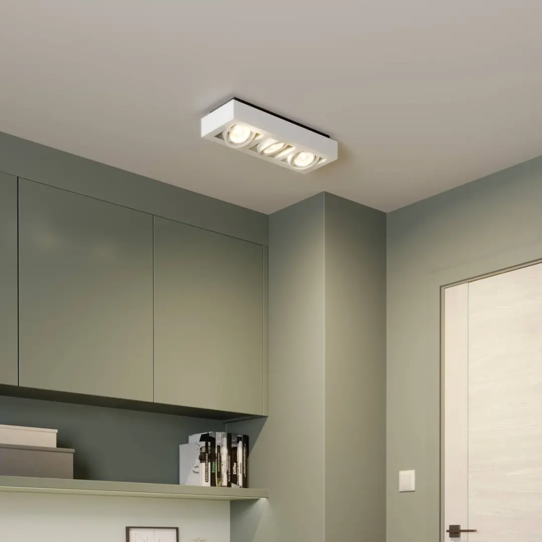 ARCCHIO Plafondlamp 3x GU10 Aluminium - Wit