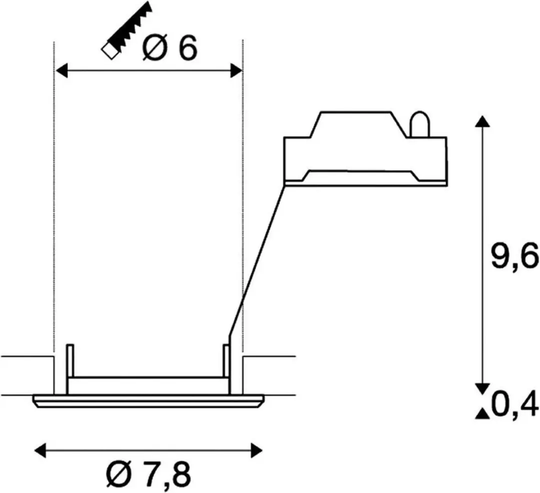 SLV Pika Plafond Inbouwspot - Zilvergrijs