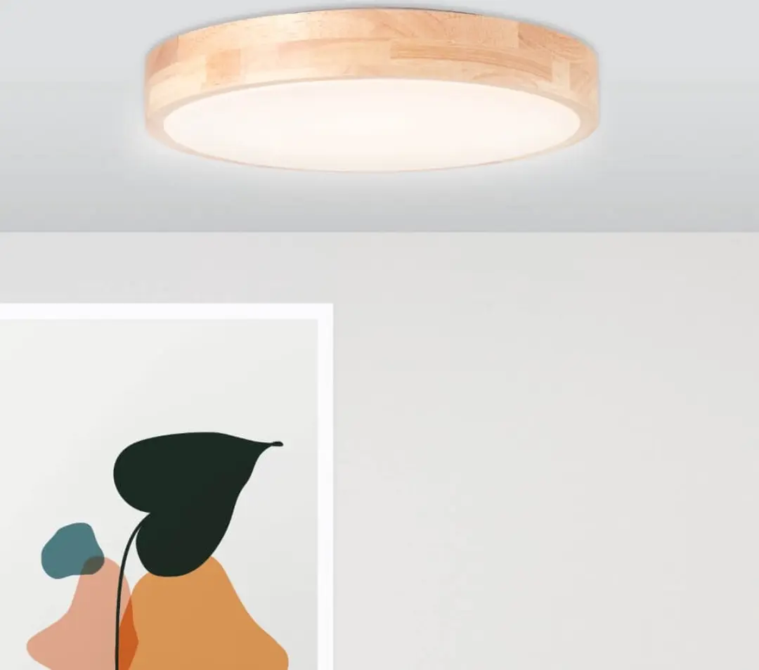 Brilliant Moreen LED Plafondlamp 34cm - Hout - 1300lm