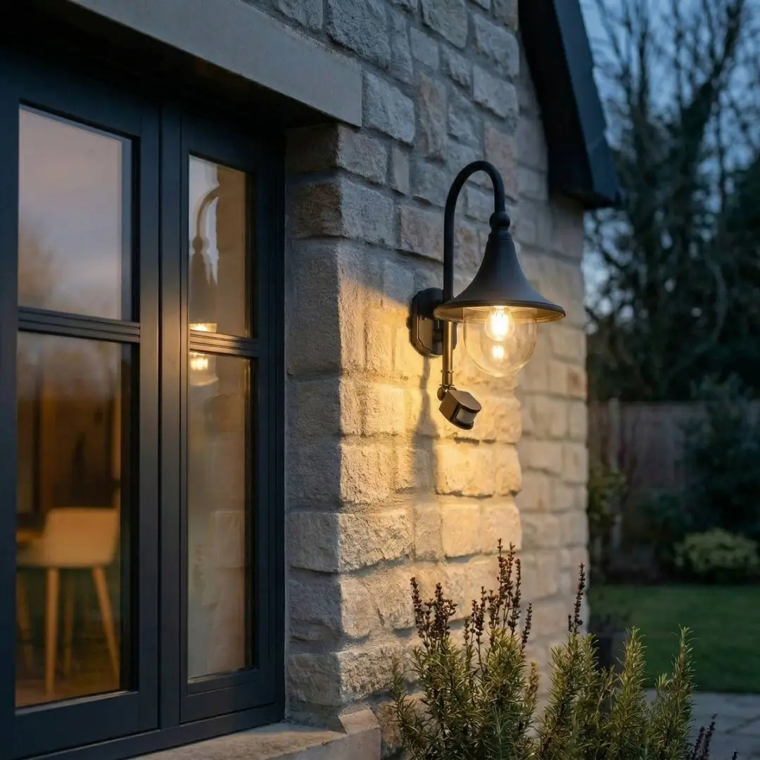 Lindby Daphne+ Wandlamp Buiten - 1 Lichtpunt - IP44 - Zwart