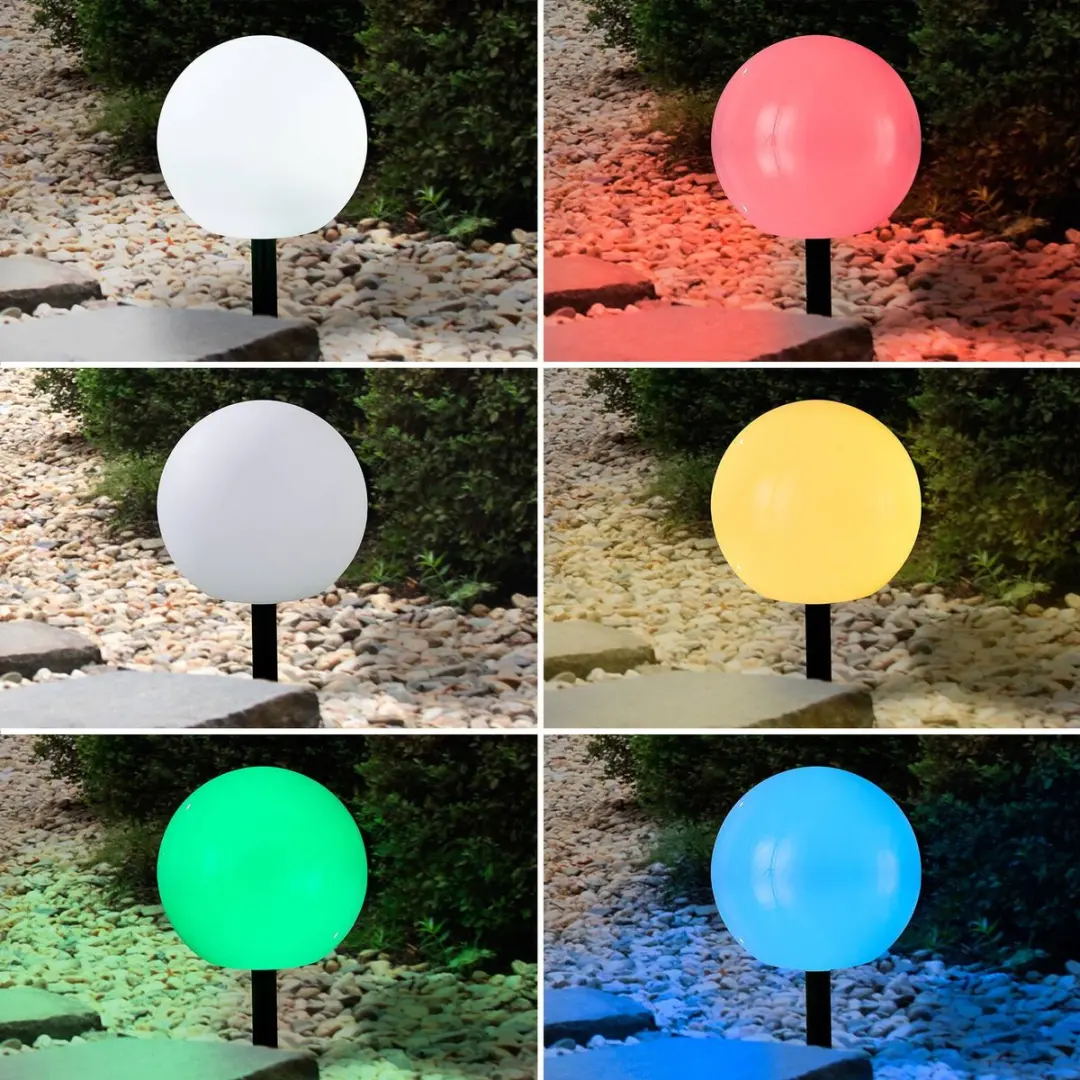 Lindby Solar Tuinverlichting RGB 3-lichts - 51cm - Wit