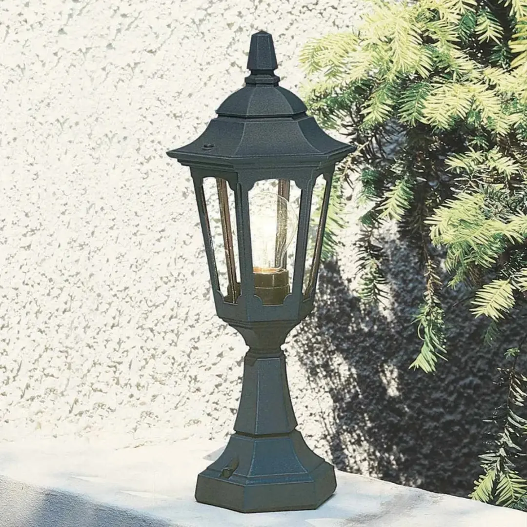 Elstead Mini LED Tuin Pilaar Parish Mini E27 - 60W - IP44 - Zwart