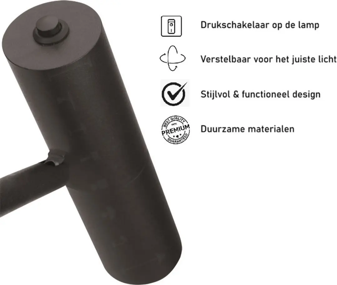Freelight Undici Vloerlamp - 2 Lichtpunten 135cm Zwart