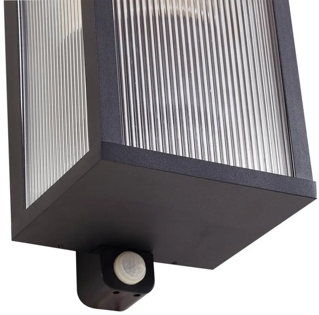 Lindby Wandlamp Buiten 1 Licht E27 - Antraciet/Transparant