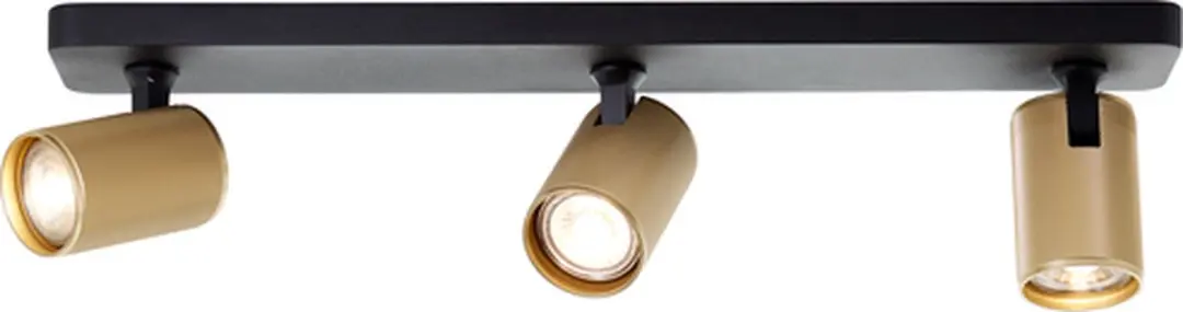 Brilliant Marty Plafondspot GU10 3x5W 3000K - Zwart/Goud