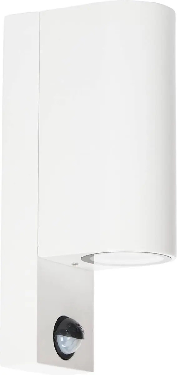 PRIOS Wandlampen Buiten 2-Lichts Aluminium Glas H22.8cm GU10 Wit