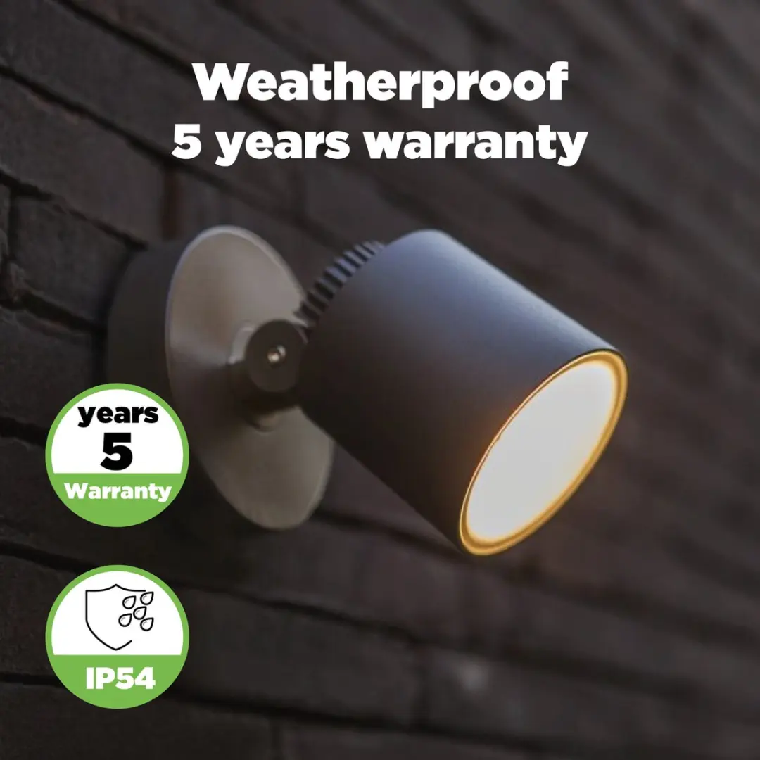 Lutec Explorer LED Wandlamp 380Lm 3000K - Donkergrijs
