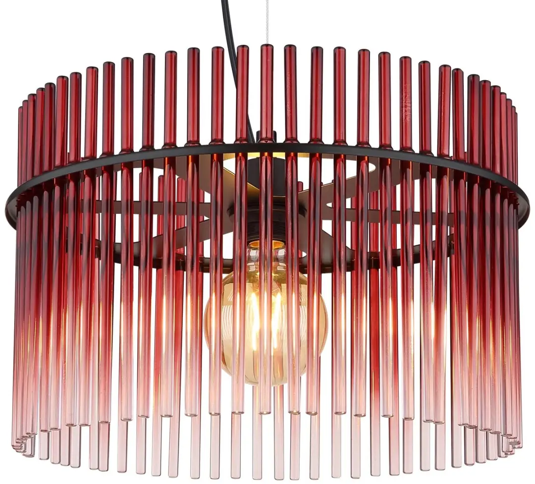 Globo Gorley Hanglamp - Ø40cm - Rood - E27