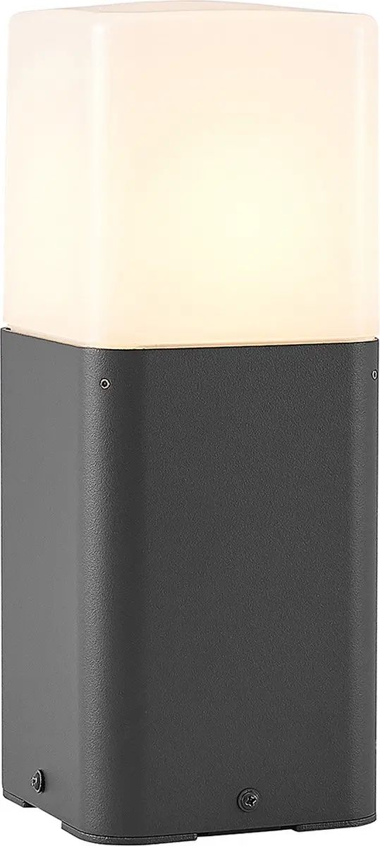 Lucande Sokkellamp E27 23W - Antraciet/Wit