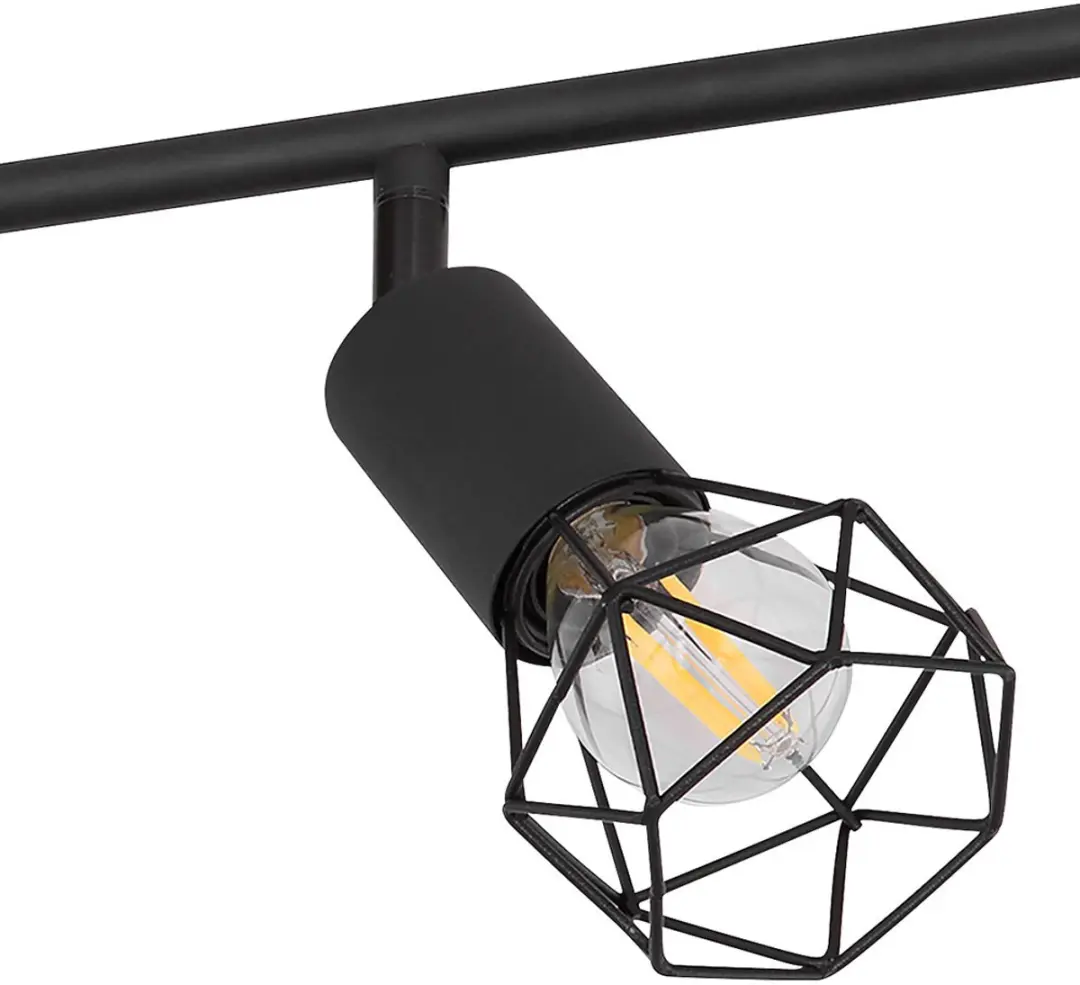 Globo Vintage Plafondspot 6-vlam Houtlook Bruin