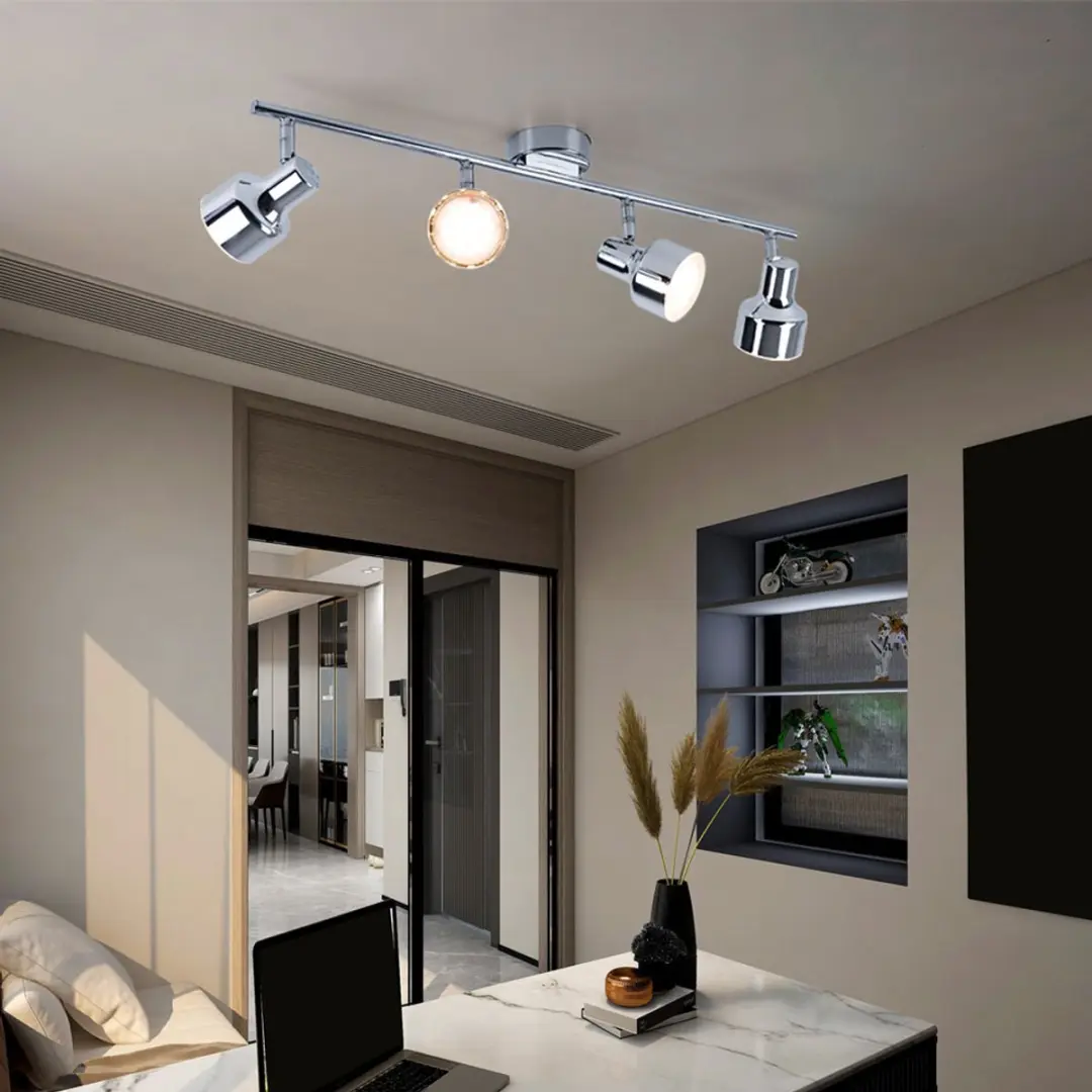 Globo Plafondspot 4x4W LED - 1280 Lm - 3000K - Zilver