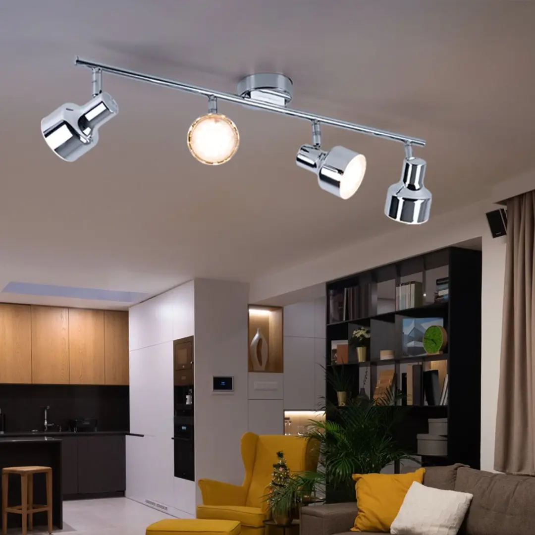 Globo Plafondspot 4x4W LED - 1280 Lm - 3000K - Zilver
