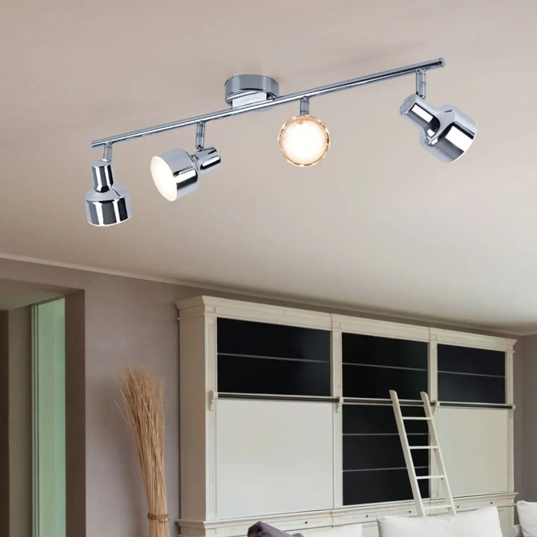Globo Plafondspot 4x4W LED - 1280 Lm - 3000K - Zilver