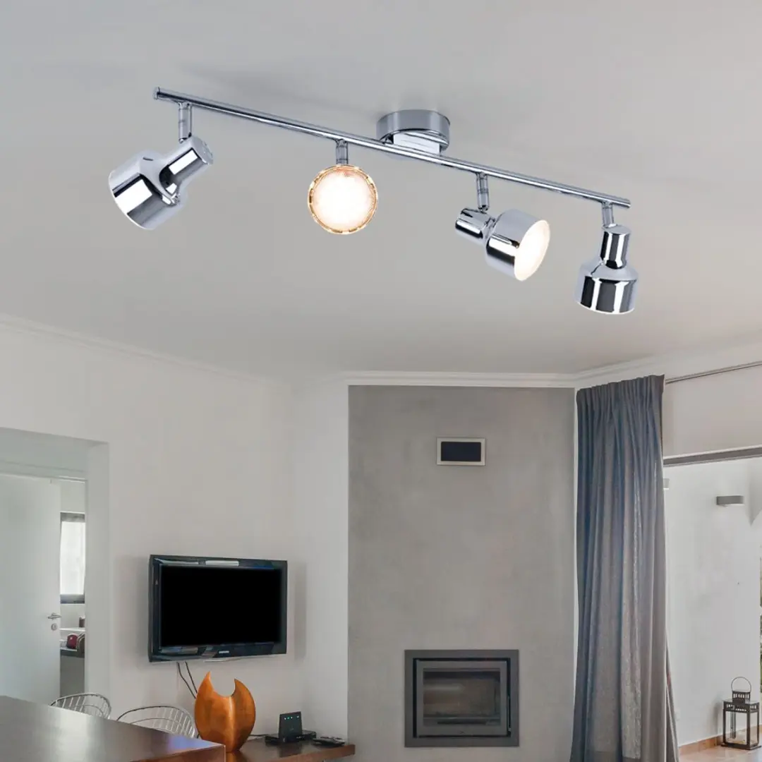 Globo Plafondspot 4x4W LED - 1280 Lm - 3000K - Zilver - afbeelding 6 van 6