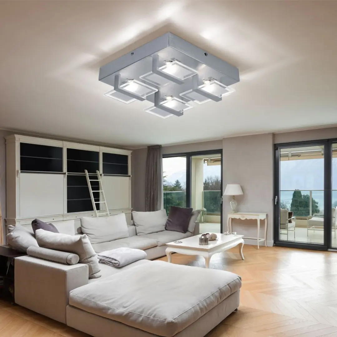 Globo Plafondlamp 2-delig - 4x LED 5W 332 Lm - Zilver