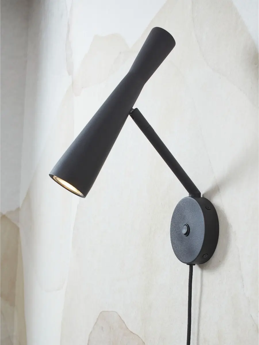 it's about RoMi Wandlamp Bordeaux - Zwart
