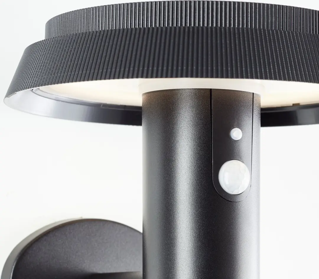 Brilliant Alvero LED Wandlamp 500lm Solar - Zwart