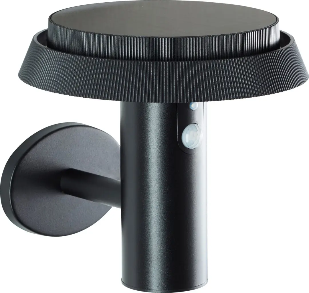Brilliant Alvero LED Wandlamp 500lm Solar - Zwart