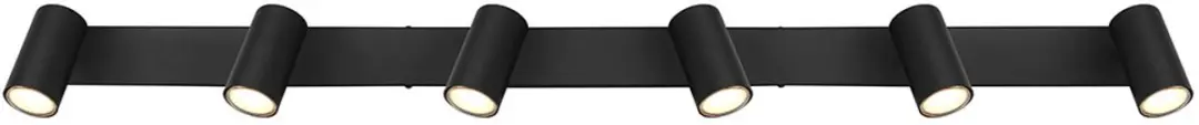 Globo Plafondlamp Spotstrip 6-vlam Zwart - 6x GU10