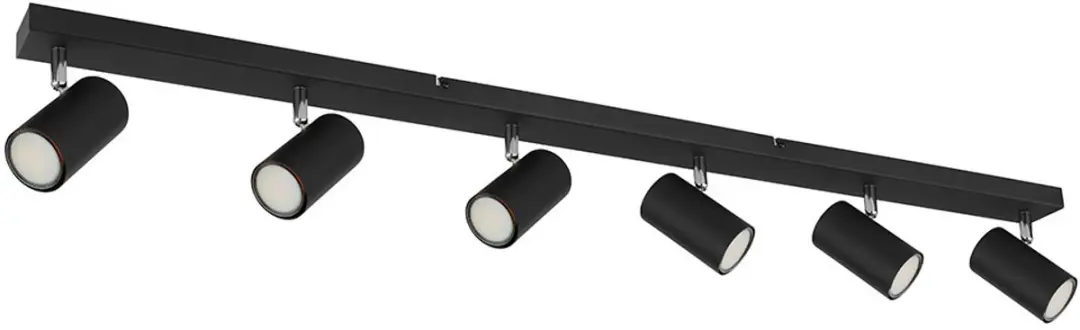 Globo Plafondlamp Spotstrip 6-vlam Zwart - 6x GU10