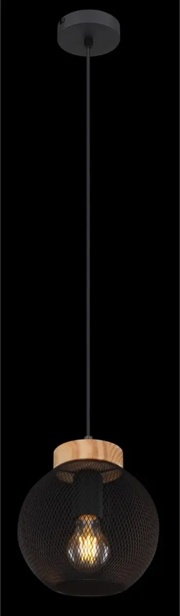 Globo Hanglamp Roosterscherm Zwart - ø20cm
